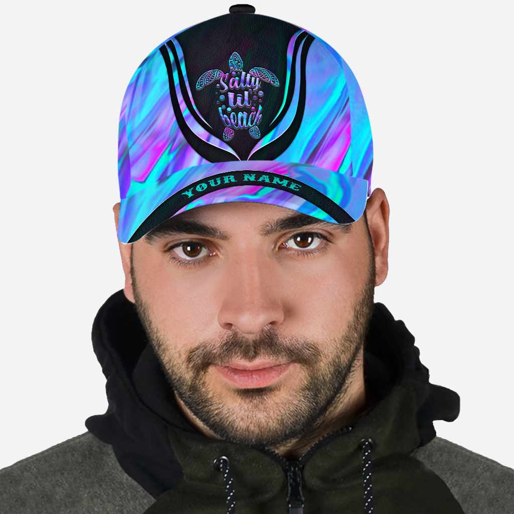 Salty Lil' Beach - Turtle Personalized Classic Cap With Printed Vent Holes