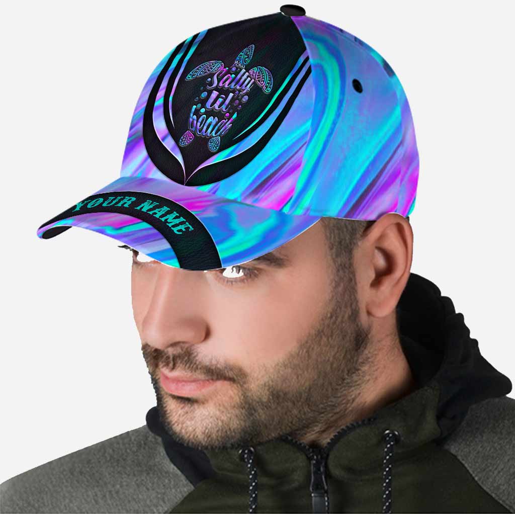 Salty Lil' Beach - Turtle Personalized Classic Cap With Printed Vent Holes