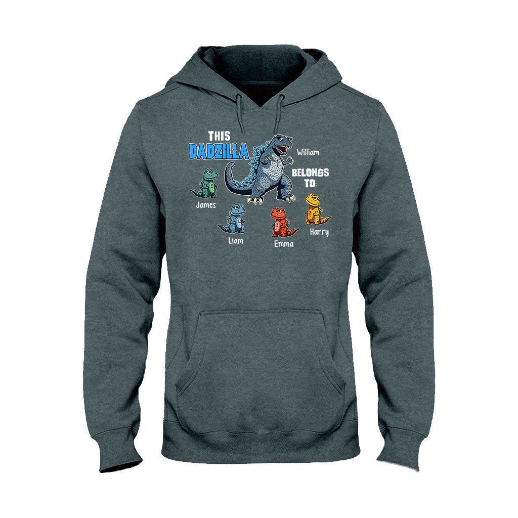 This Dadzilla Belongs To - Personalized Father T-shirt and Hoodie