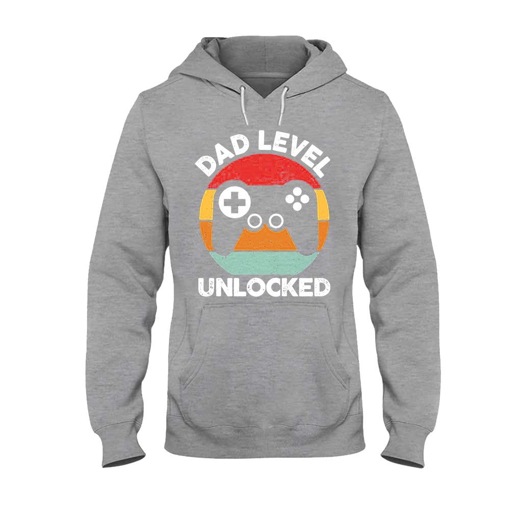 Dad Level Unlocked Funny Gaming - Father T-shirt And Hoodie 092021