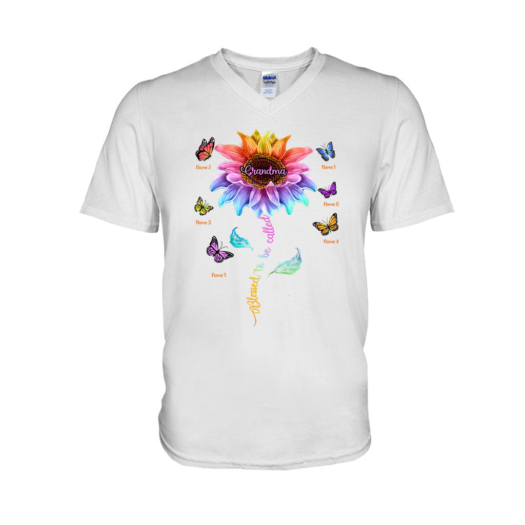 Blessed To Be Called Grandma - Personalized Mother's Day T-shirt and Hoodie